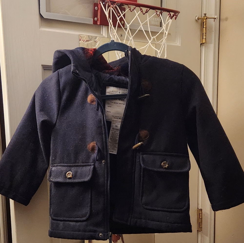 Boys CARTER'S navy blue pea coat size 5T